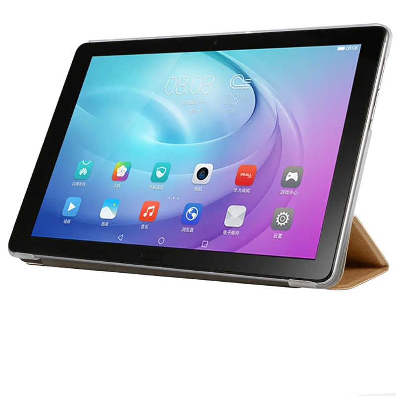 Huawei T3 10 inc Zore Smart Cover Standlı 1-1 Kılıf Mor