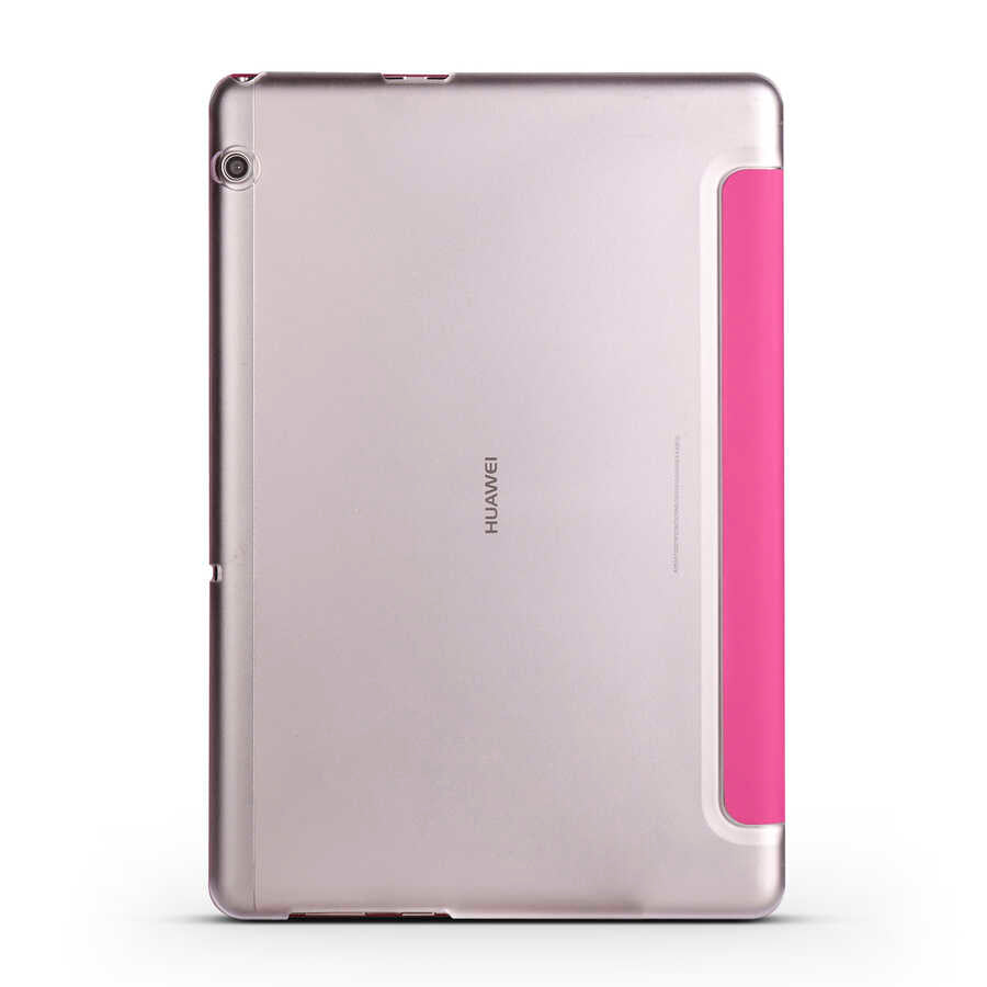 Huawei T5 10 inc Zore Smart Cover Standlı 1-1 Kılıf Mor