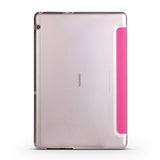 Huawei T5 10 inc Zore Smart Cover Standlı 1-1 Kılıf Gold