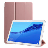 Huawei T5 10 inc Zore Smart Cover Standlı 1-1 Kılıf Gold