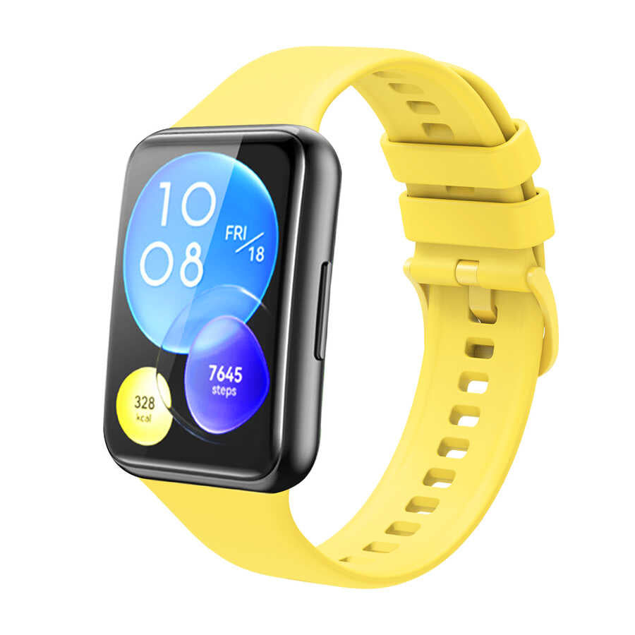 Huawei Watch Fit 2 KRD-43 Silikon Kordon Beyaz