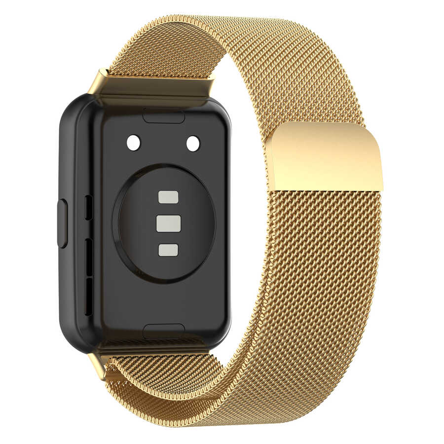 Huawei Watch Fit 2 Zore KRD-01 Metal Kordon Rose Gold