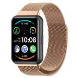Huawei Watch Fit 2 Zore KRD-01 Metal Kordon Rose Gold