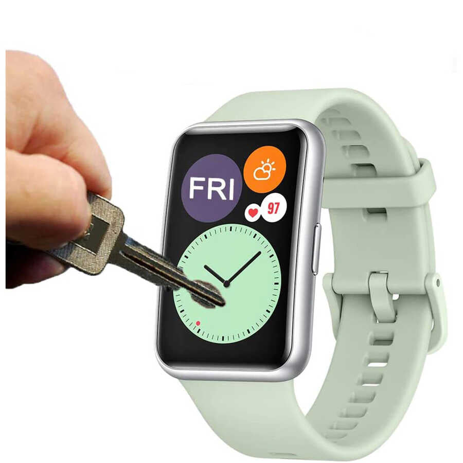 Huawei Watch Fit 2 Zore PMMA Pet Saat Ekran Koruyucu Siyah