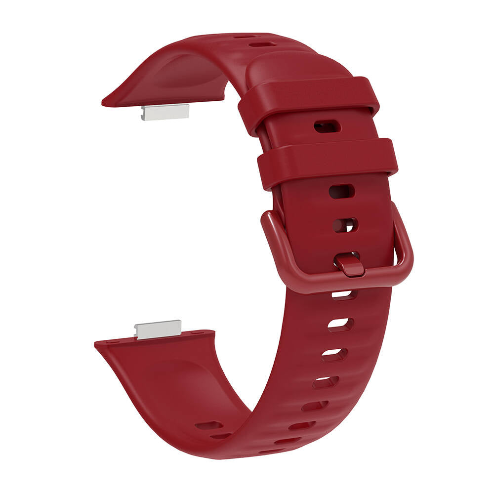 Huawei Watch Fit 3 Band Serisi Klasik Kordon Silikon Strap Kayış Lila