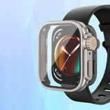Huawei Watch Fit 3 to Apple Watch Ultra 49mm Kasa Dönüştürücü ve Ekran Koruyucu Zore Watch Gard 33 Siyah