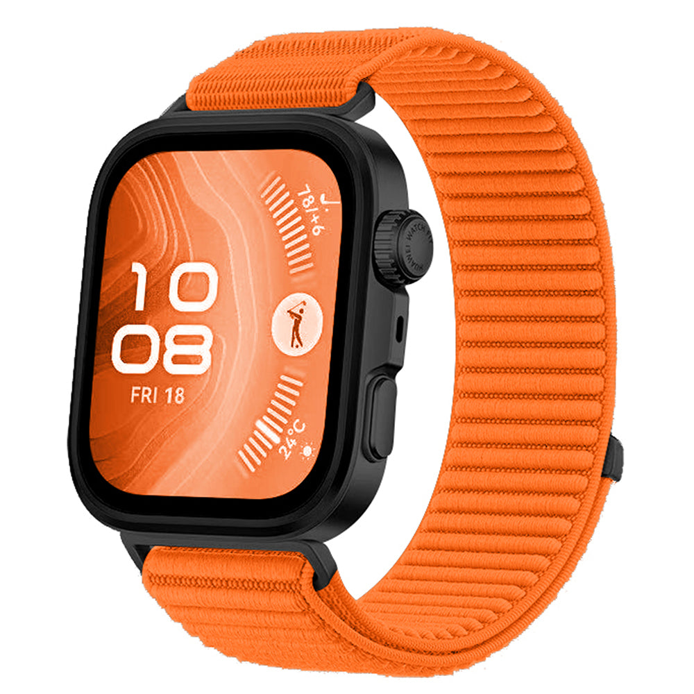 Huawei Watch Fit 4 Pro Zore KRD-144 Hasır Kordon Turuncu