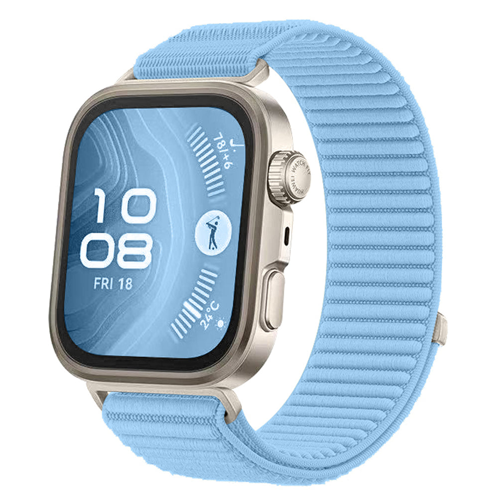 Huawei Watch Fit 4 Pro Zore KRD-144 Hasır Kordon Açık Mavi