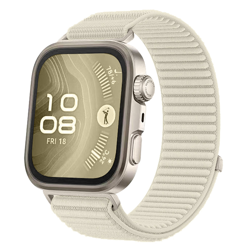 Huawei Watch Fit 4 Pro Zore KRD-144 Hasır Kordon Starlight