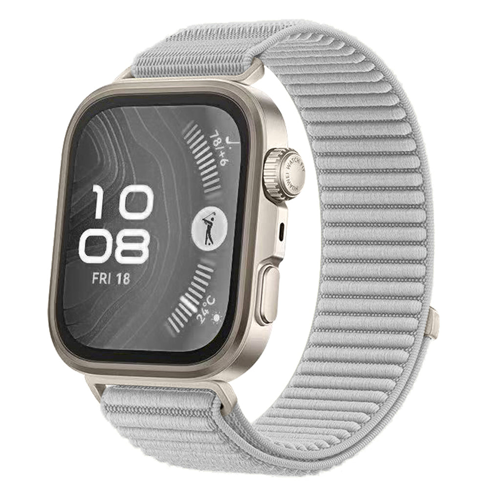 Huawei Watch Fit 4 Zore KRD-144 Hasır Kordon Gri