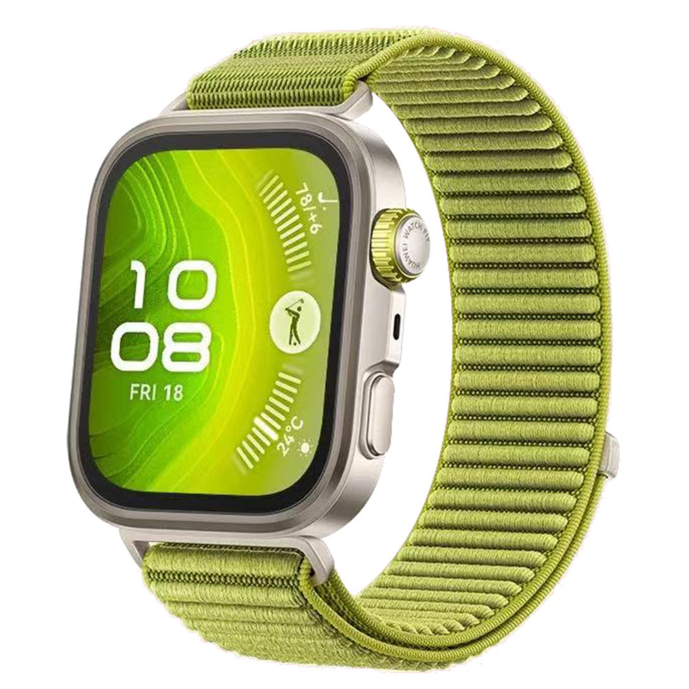 Huawei Watch Fit 4 Zore KRD-144 Hasır Kordon Yeşil