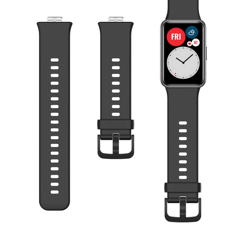 Huawei Watch Fit KRD-43 Silikon Kordon Açık Yeşil