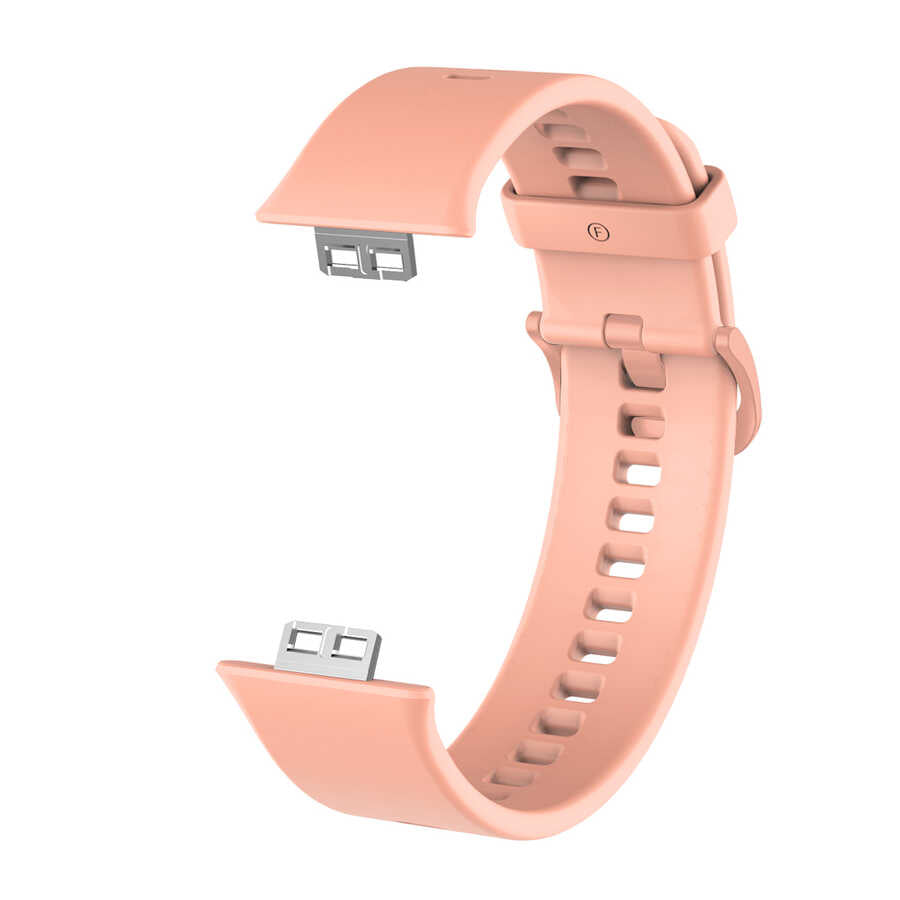 Huawei Watch Fit KRD-43 Silikon Kordon Pembe Açık