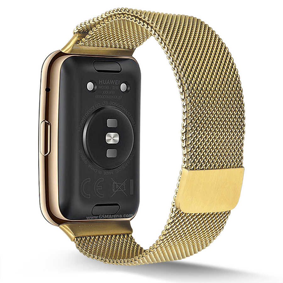 Huawei Watch Fit Zore KRD-01 Metal Kordon Gri