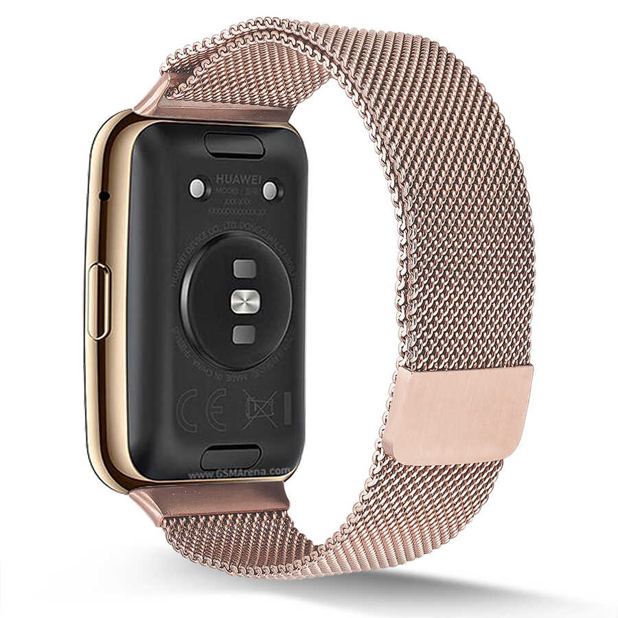 Huawei Watch Fit Zore KRD-01 Metal Kordon Gri