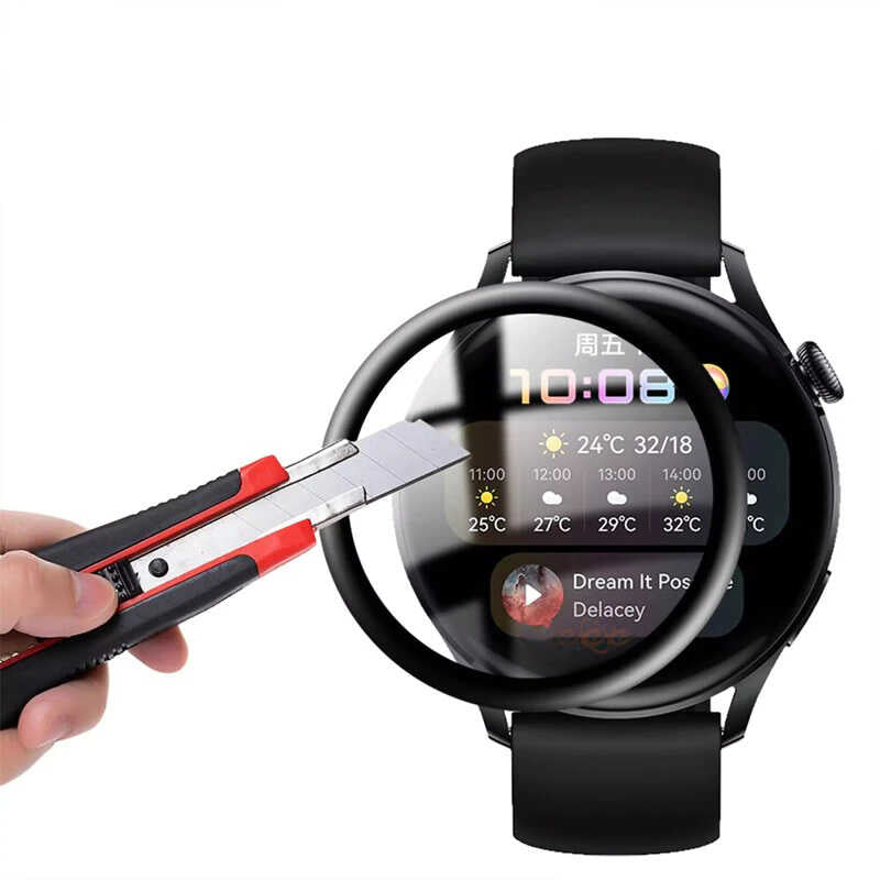 Huawei Watch GT 3 42mm Zore PMMA Pet Saat Ekran Koruyucu Siyah