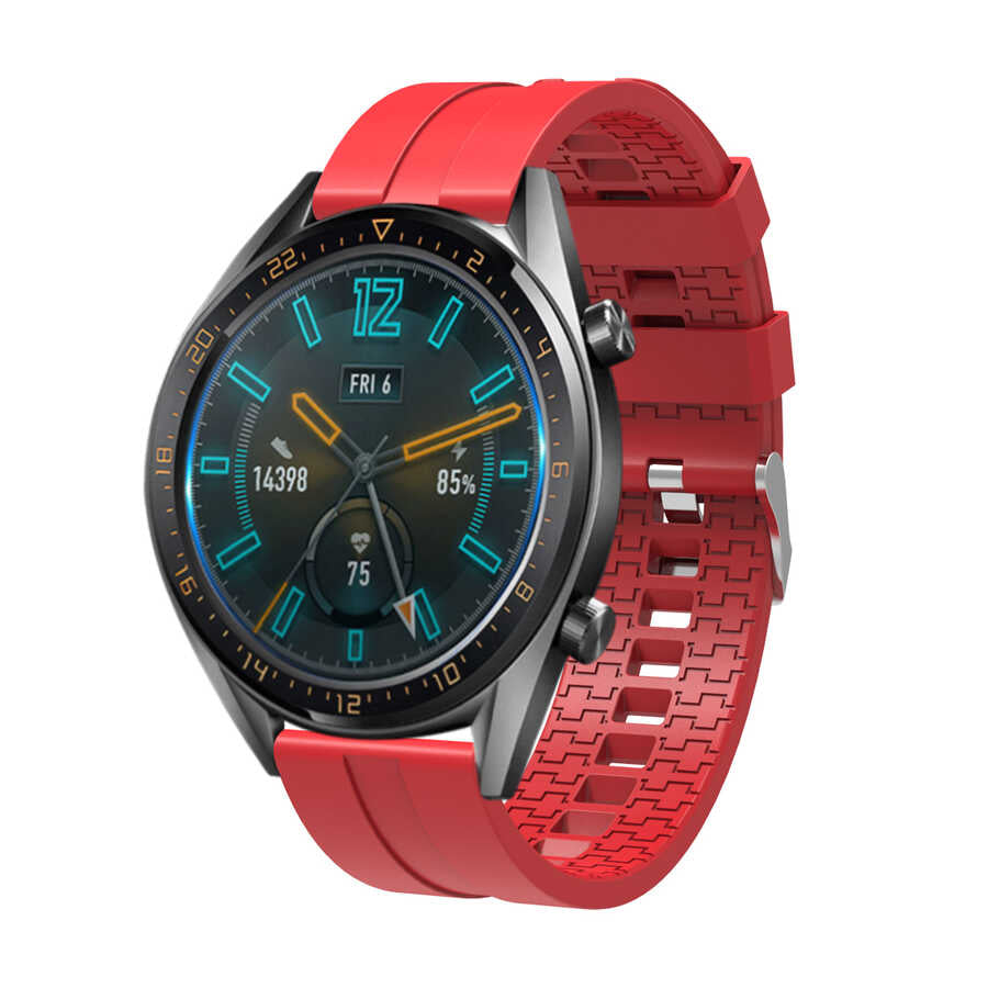 Huawei Watch GT 3 46mm KRD-23 Silikon Kordon Kırmızı