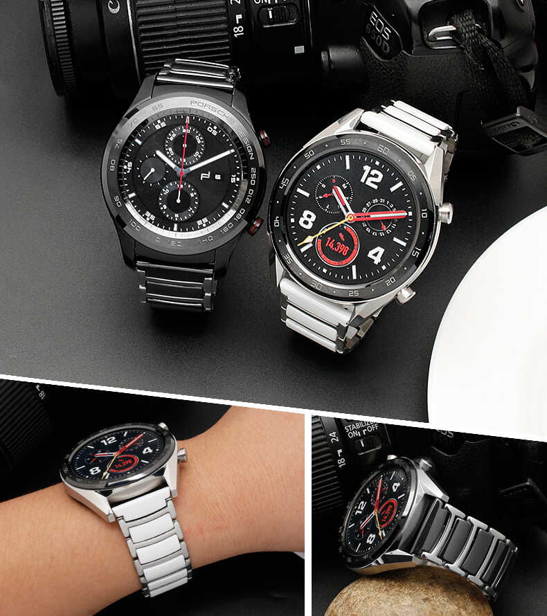 Huawei Watch GT 3 46mm Seramik Metal Kordon Beyaz-Gümüş