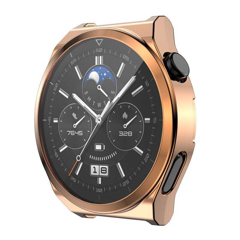 Huawei Watch GT 3 Pro 46mm Zore Watch Gard 02 Koruyucu Silikon Gümüş