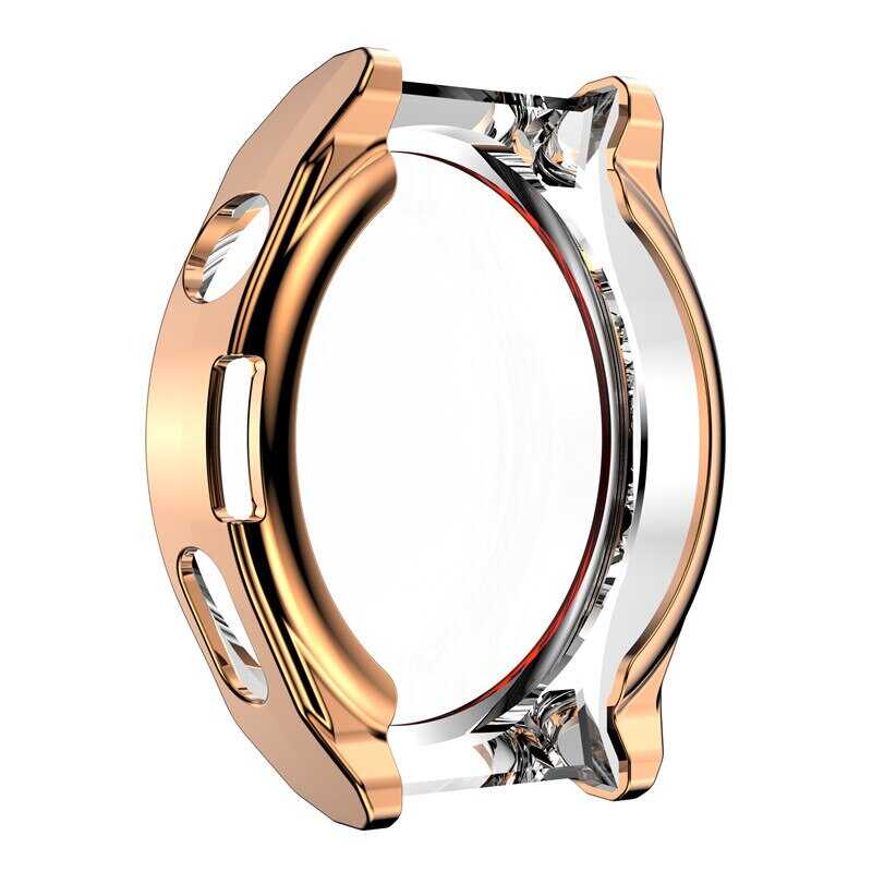 Huawei Watch GT 3 Pro 46mm Zore Watch Gard 02 Koruyucu Silikon Gold