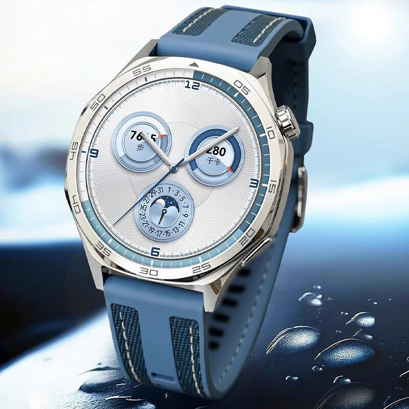 Huawei Watch GT 5 Zore KRD-128 Silikon Kordon Krem