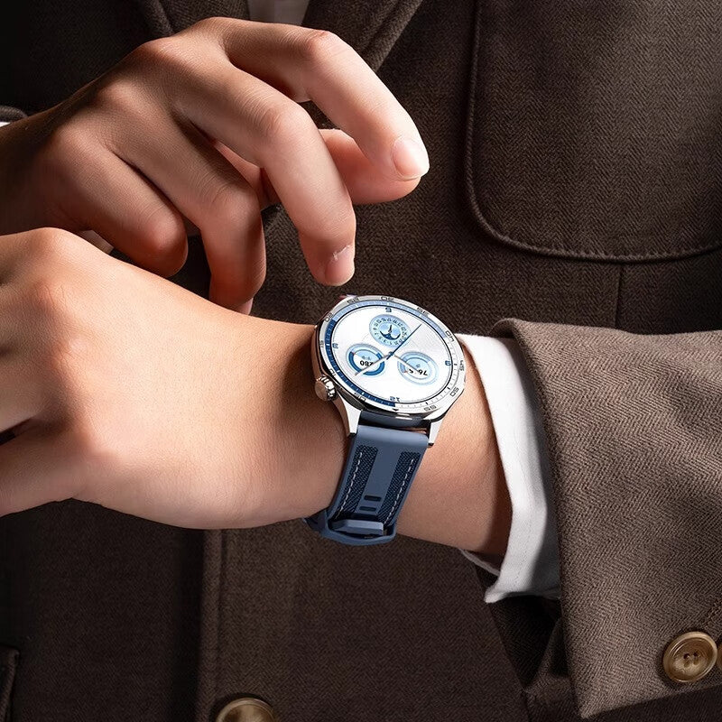 Huawei Watch GT 5 Zore KRD-128 Silikon Kordon Mavi Açık