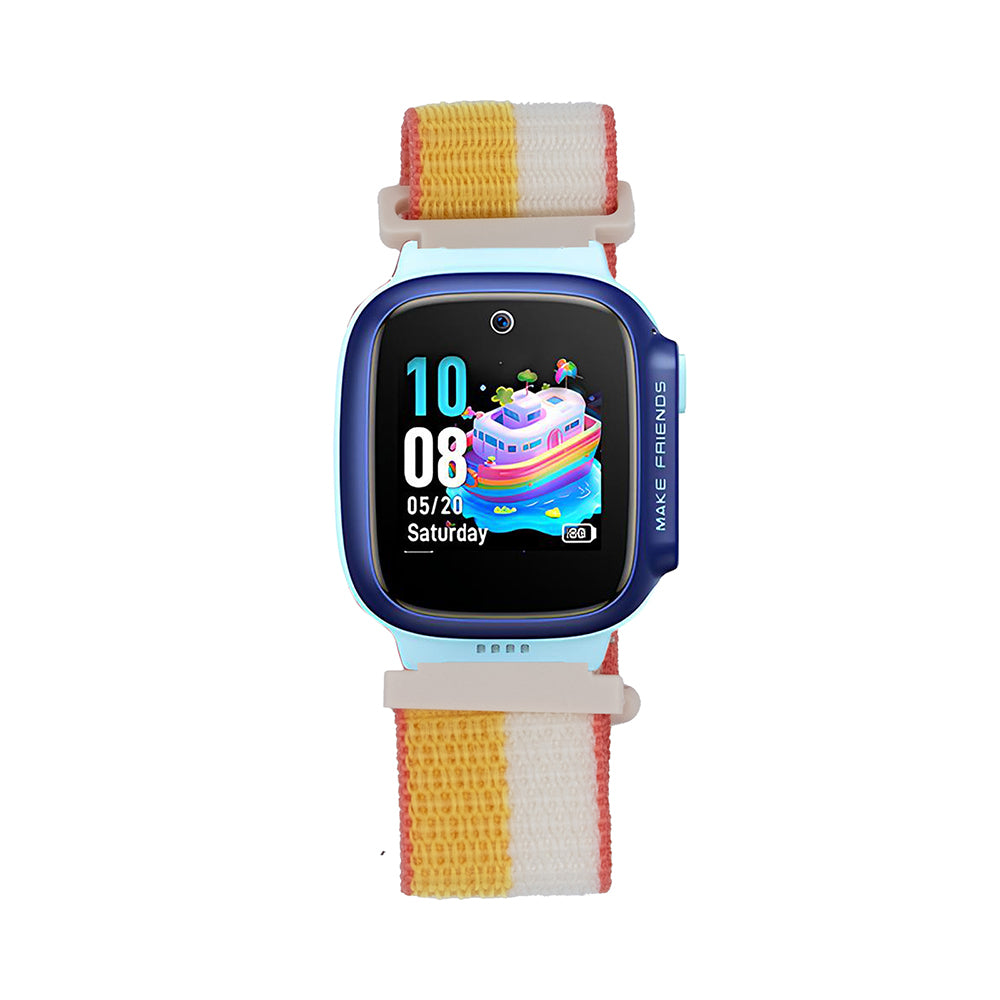 Huawei Watch GT5 41mm Zore KRD-03 18mm Çocuklara Özel Hasır Kordon Sarı-Beyaz