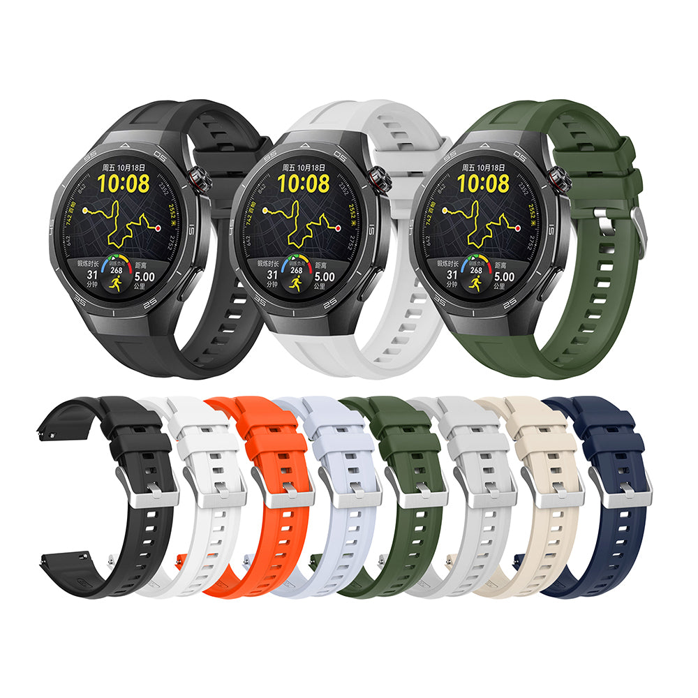 Huawei Watch GT5 Pro 46mm Zore KRD-130 Silikon Kordon Strap Kayış Beyaz