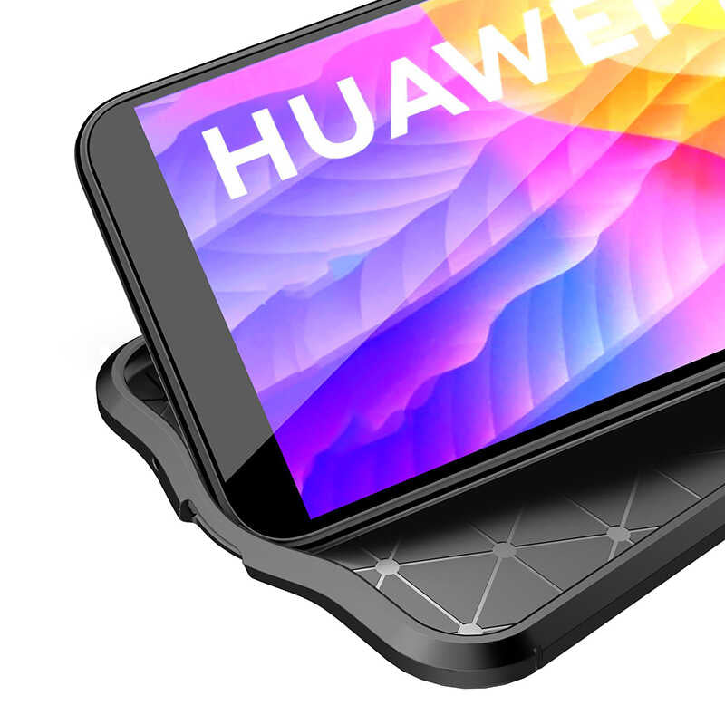 Huawei Y5P Kılıf Zore Niss Silikon Kapak Siyah