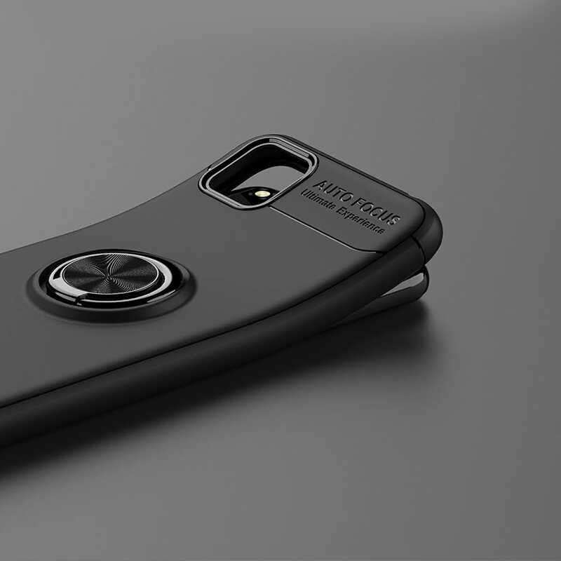 Huawei Y5P Kılıf Zore Ravel Silikon Kapak Siyah-Rose Gold