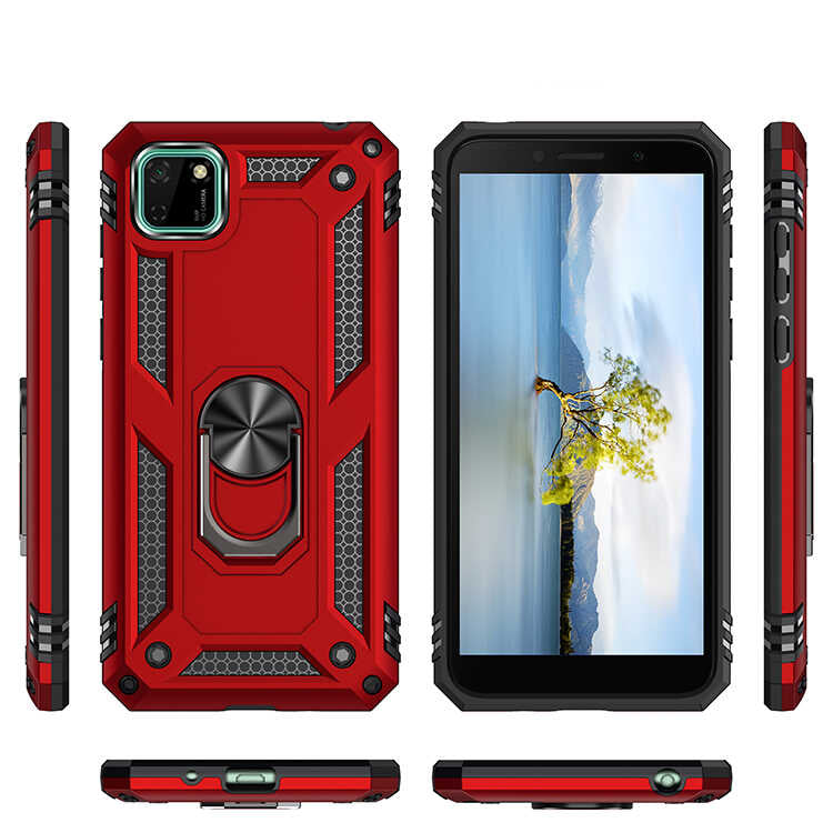 Huawei Y5P Kılıf Zore Vega Kapak Siyah
