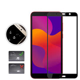 Huawei Y5P Zore Kenarları Kırılmaya Dayanıklı Cam Ekran Koruyucu Siyah