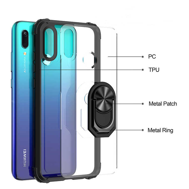 Huawei Y6 2019 Kılıf Zore Mola Kapak Siyah