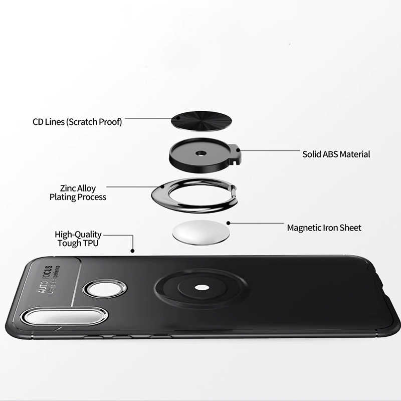 Huawei Y6 2019 Kılıf Zore Ravel Silikon Kapak Siyah