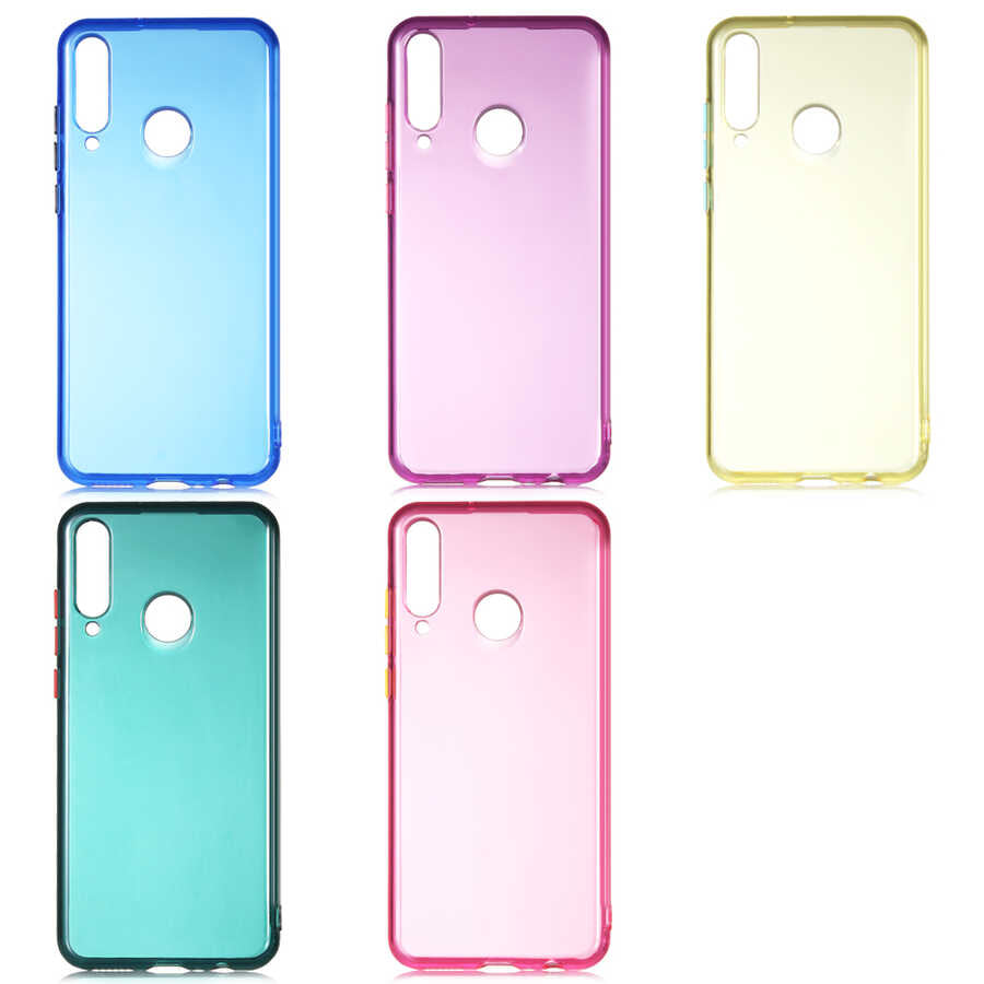 Huawei Y6P Kılıf Zore Bistro Kapak Sarı