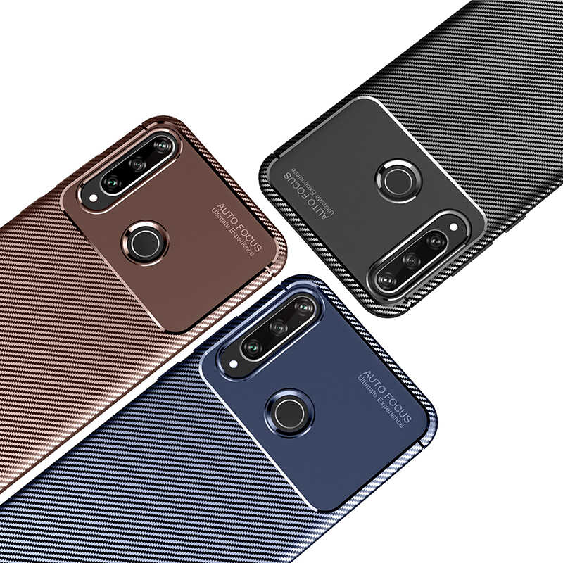 Huawei Y6P Kılıf Zore Negro Silikon Kapak Kahverengi