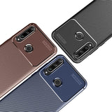 Huawei Y6P Kılıf Zore Negro Silikon Kapak Kahverengi