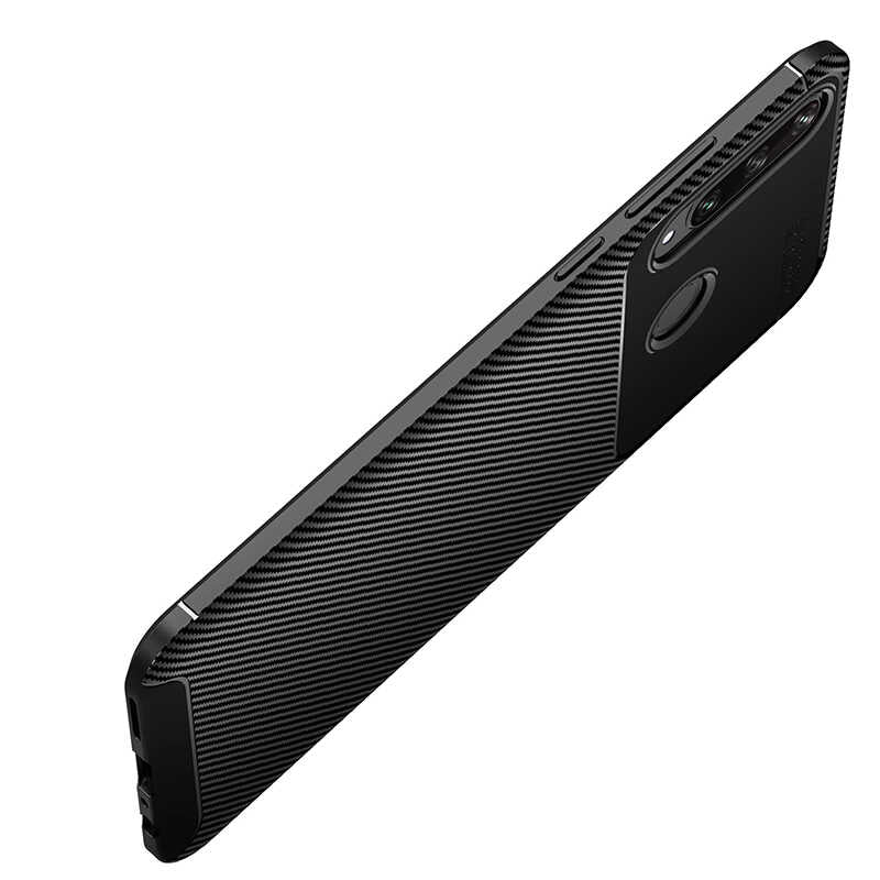 Huawei Y6P Kılıf Zore Negro Silikon Kapak Kahverengi