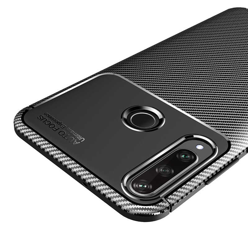 Huawei Y6P Kılıf Zore Negro Silikon Kapak Kahverengi