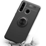 Huawei Y6P Kılıf Zore Ravel Silikon Kapak Siyah-Rose Gold