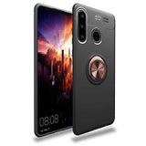 Huawei Y6P Kılıf Zore Ravel Silikon Kapak Siyah-Rose Gold