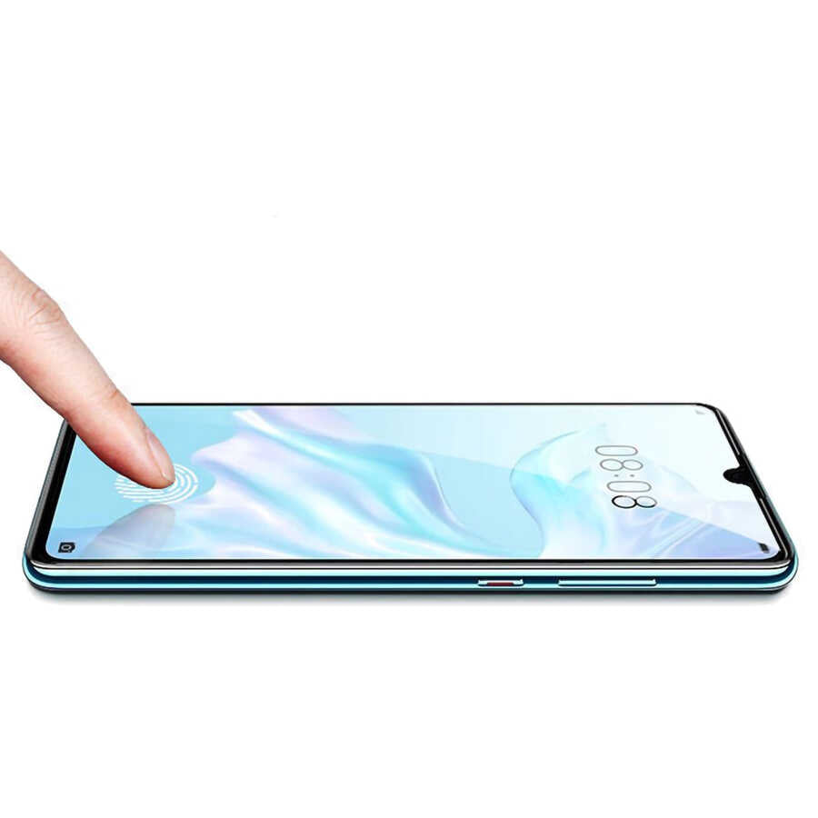 Huawei Y6S 2019 Davin 5D Cam Ekran Koruyucu Siyah