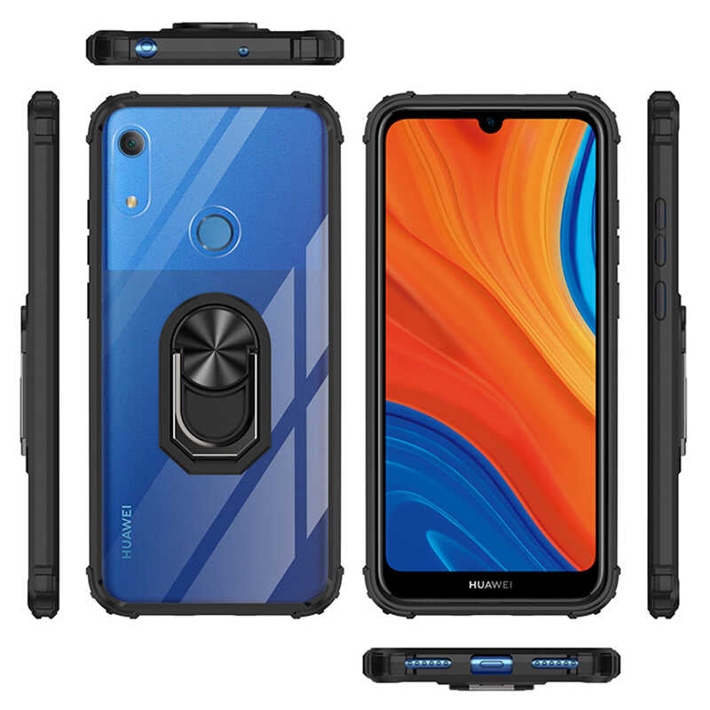 Huawei Y6S 2019 Kılıf Zore Mola Kapak Siyah