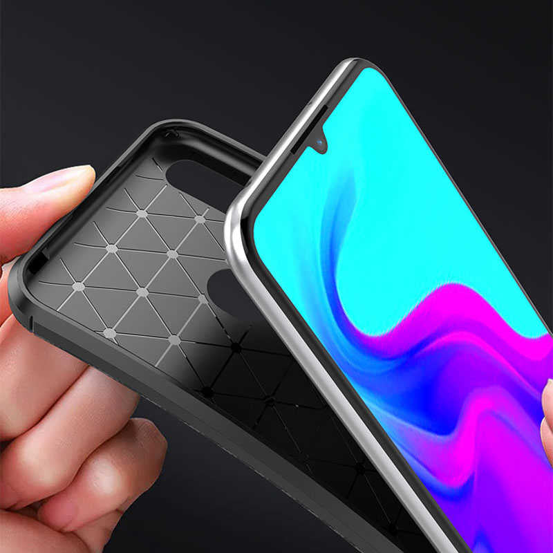 Huawei Y6S 2019 Kılıf Zore Negro Silikon Kapak Kahverengi