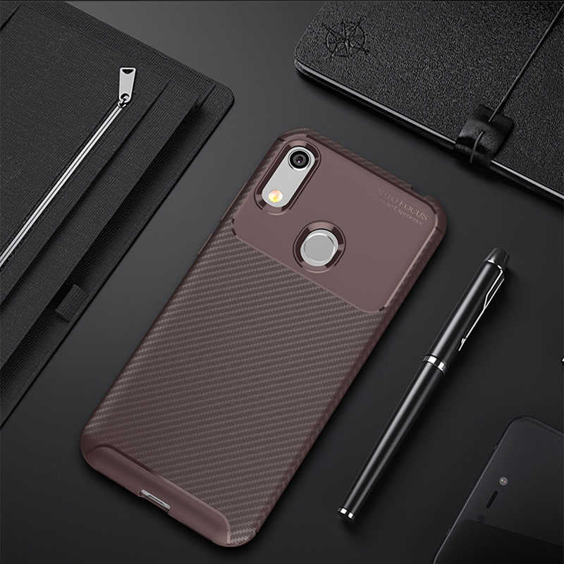 Huawei Y6S 2019 Kılıf Zore Negro Silikon Kapak Kahverengi