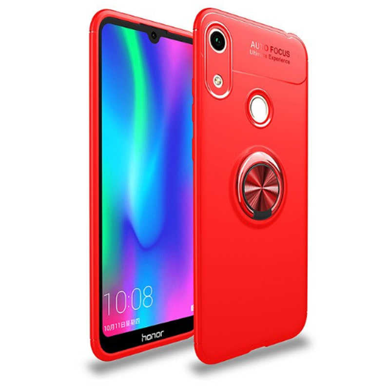 Huawei Y6S 2019 Kılıf Zore Ravel Silikon Kapak Siyah-Kırmızı
