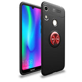 Huawei Y6S 2019 Kılıf Zore Ravel Silikon Kapak Siyah-Kırmızı