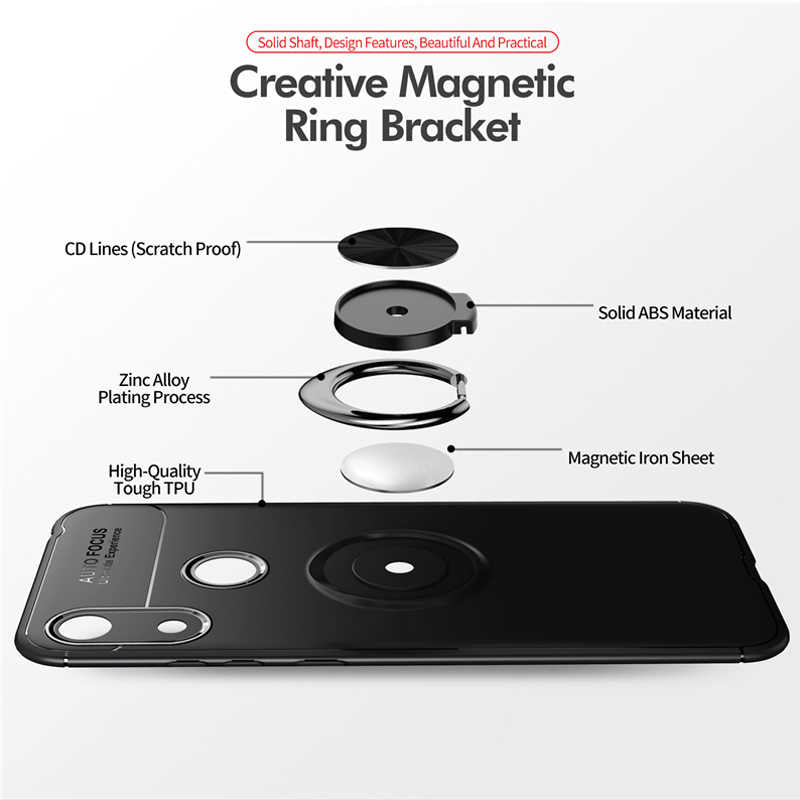 Huawei Y6S 2019 Kılıf Zore Ravel Silikon Kapak Siyah