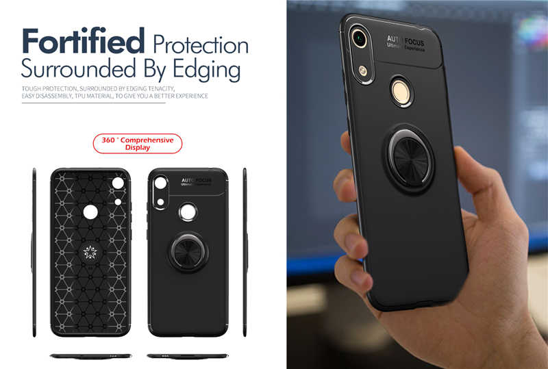 Huawei Y6S 2019 Kılıf Zore Ravel Silikon Kapak Siyah