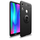 Huawei Y6S 2019 Kılıf Zore Ravel Silikon Kapak Siyah-Mavi